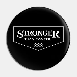 Lung cancer Awareness white ribbon  Stronger Than Cancer Pin