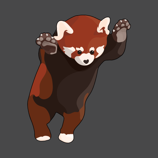 Red Panda Bear Excited. by ThinkingSimple