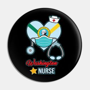 Washington Nurse - Love RN LPN CNA State Nursing Gift Pin