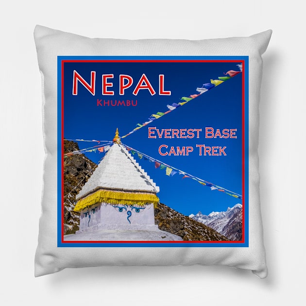 Everest Base Camp Trek Pillow by geoffshoults