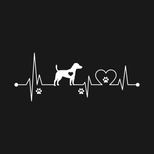 Heart Beat Dog Jack Russell T-Shirt