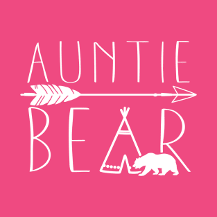 Auntie Bear Tipi Tent Gift for Aunt T-Shirt