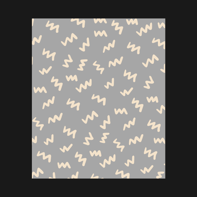 Gray  Abstract Mudcloth Lines Pattern by zedonee