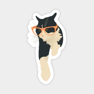 Cat in glasses Magnet