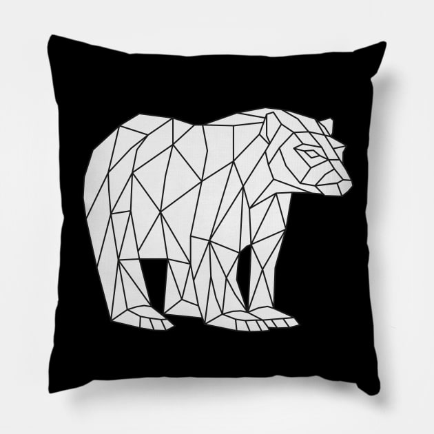 Origami Polar Bear Pillow by shaldesign