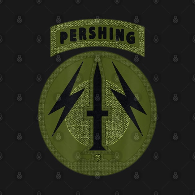 56th FA Bde Pershing Missile Unit Subdued OD Patch design by Christyn Evans