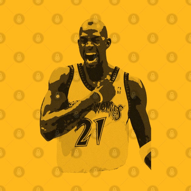 Kevin Garnett - Simple Engraved by Chillashop Artstudio