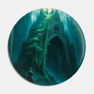 Ominous Mausoleum In a Forgotten Forest Pin