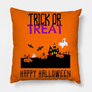 Trick Or Treat Happy Halloween Day Pillow