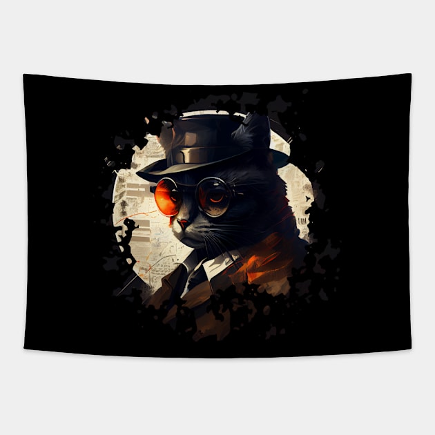 Cyber Cat Tapestry by Pixy Official