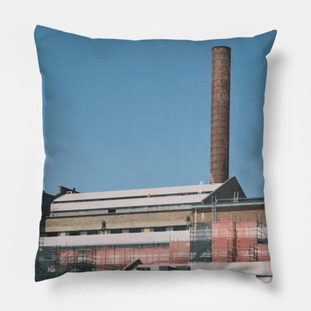 Rozelle Power Plant Nostalgia: Vintage Industrial Artwork Pillow by HFGJewels