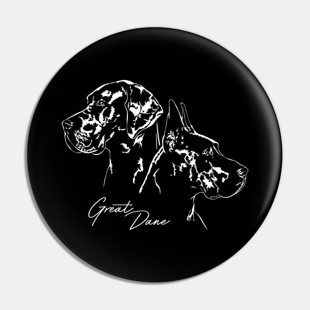 Proud Great Dane dog portrait Pin by wilsigns