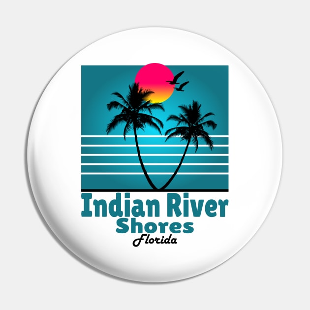 Indian River Shores Florida Souvenir T-Shirt Pin by SunsetParadise