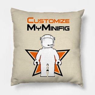 Banksy Style Astronaut Minifig and Customize My Minifig Logo Pillow