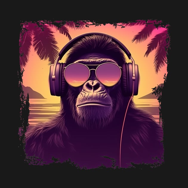 Cool summer monkey ape dj design by MLArtifex