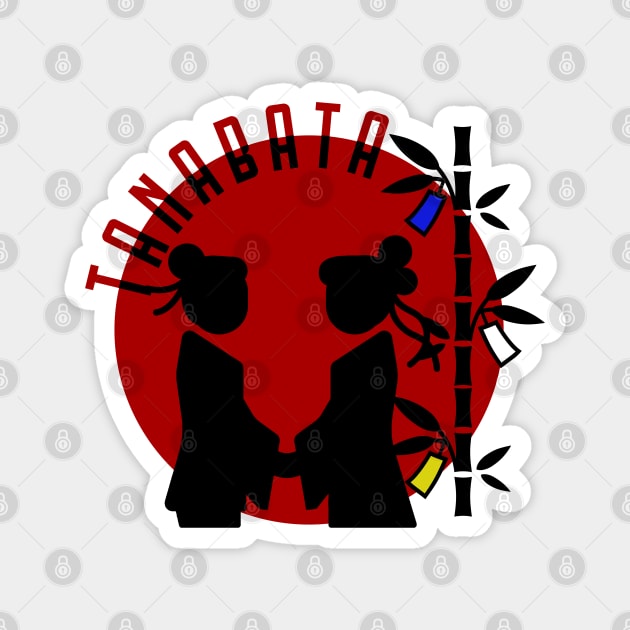 Tanabata Couple Silhouette Magnet by HolidayBug