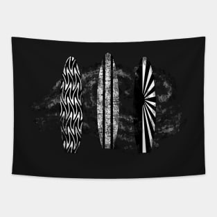 Retro Surfboards and Waves Tapestry