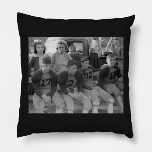 High School Football, 1941. Vintage Photo Pillow