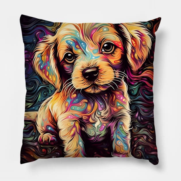 Cute little beautiful puppy. Pillow by osadchyii