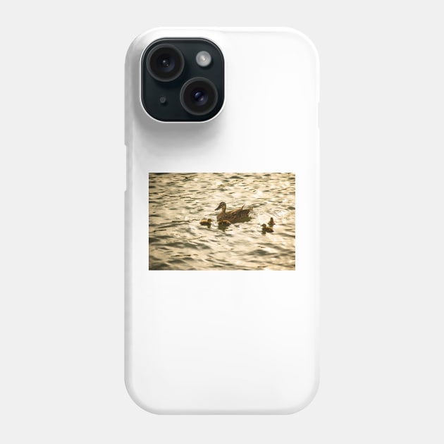 Baby Mallard and Mother Phone Case by KensLensDesigns