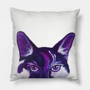 Black and White Mia Cat Pillow