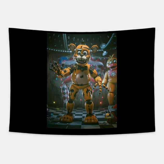 A Haunting Tableau of Animatronic Terror Tapestry by Farmer