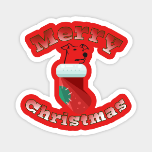 Merry Christmas (Dog) Magnet