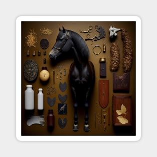 Horse: Knolling photography, ultra-sheep camera, collectibles Magnet