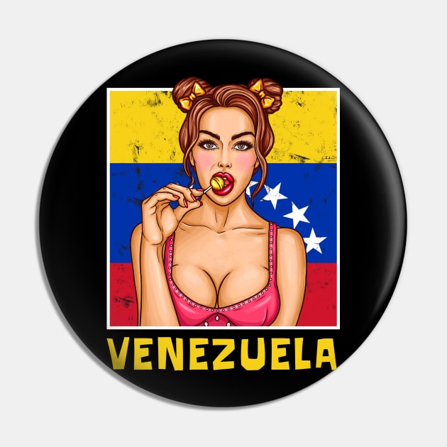 Proud Venezuela Flag, Venezuela gift heritage, Venezuelan girl Boy Friend Venezolano Pin by JayD World