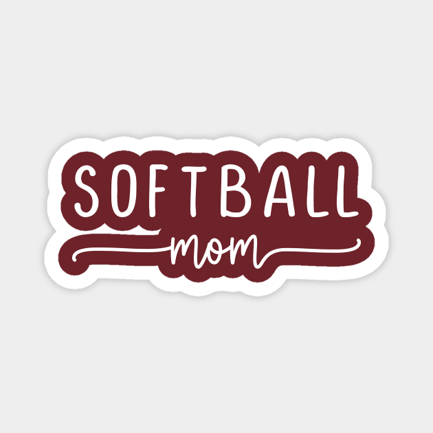 Softball mom Magnet by Red Bayou