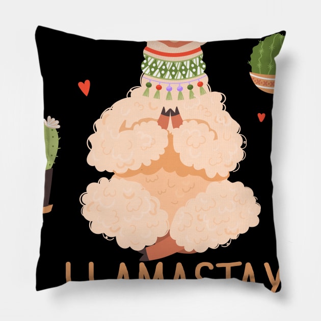 Llamastay 6 Feet Away Pillow by AteezStore