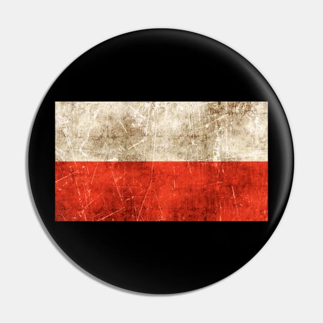 Vintage Aged and Scratched Polish Flag Pin by jeffbartels