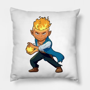 Fire Genie Casting Fireball Pillow