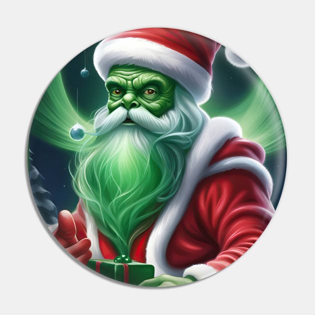 Alien Santa Claus Pin by roswellboutique