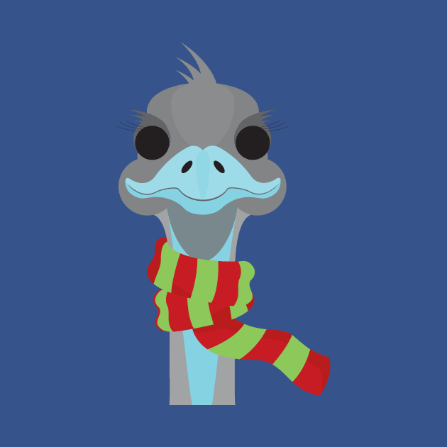 Emu in a Christmas scarf by creativemonsoon