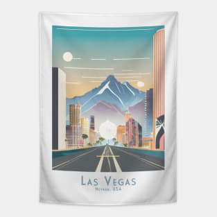 Vintage Las Vegas Skyline Tapestry