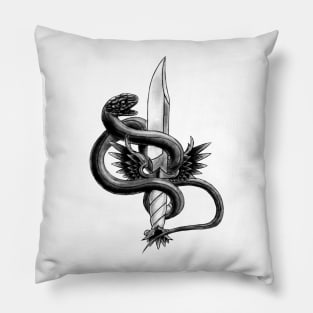 Serpent and the Angel Blade Pillow