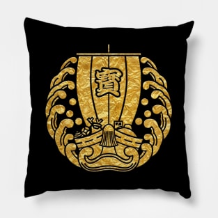 Japanese Mon Takarabune ni Nami Pillow