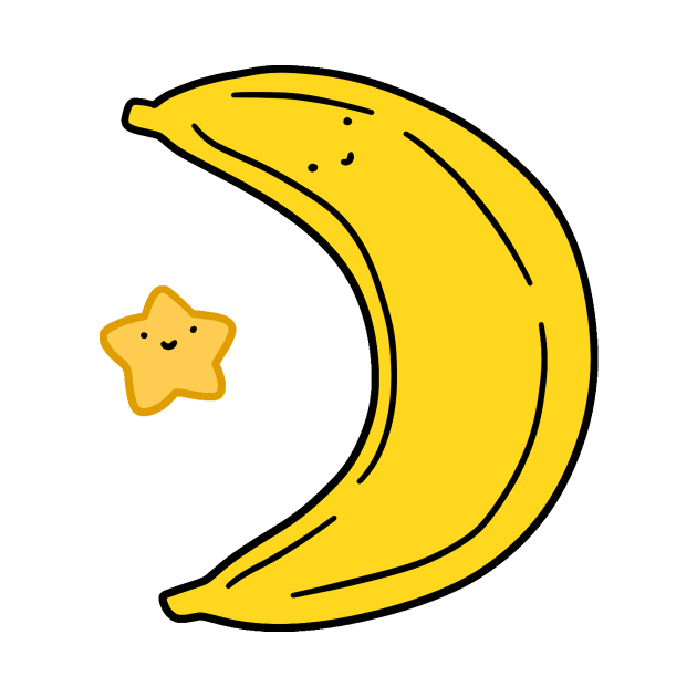 Crescent Moon Banana and Star by saradaboru