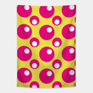 Pink and Yellow Circle Seamless Pattern 004#001 Tapestry