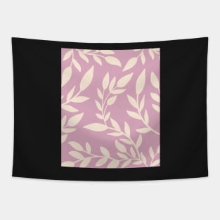 Abstract Lilac Botanical  Leaves Pattern Tapestry