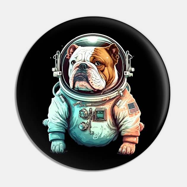 Bulldog Astronaut Pin by JayD World