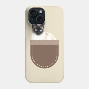 Cat in Pocket (Siamese Cat 2) Phone Case