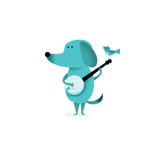 Blue Dog Banjo T-Shirt
