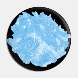 Dripping Brushstrokes Splatter Blue Pin