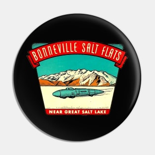 Bonneville Salt Flats Utah Vintage Pin