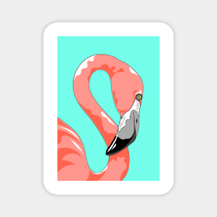 Flamingo Portrait Magnet