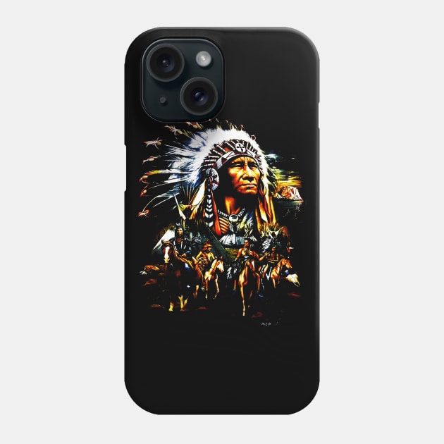 Native American Indian Chief Phone Case by vectordiaries5