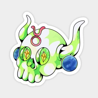 taurus skull zodiac sign Magnet
