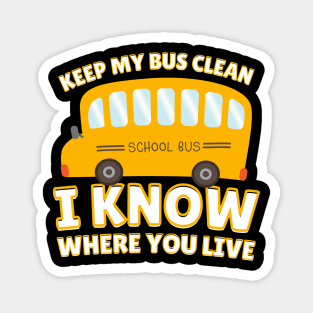 Funny School Bus Driver Magnet